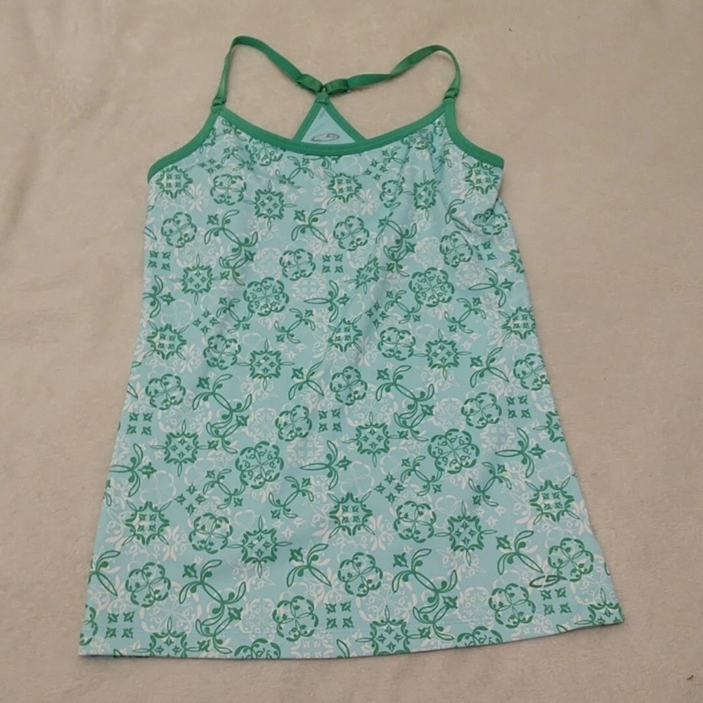 Champion Green and White Tank Bikini Top